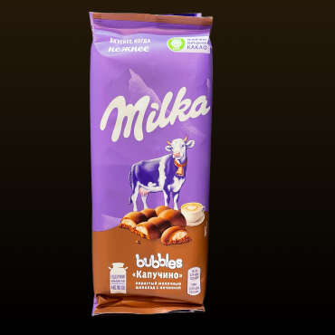 Шоколад "Милка Баблс" молочный пористтый Капучино 92г