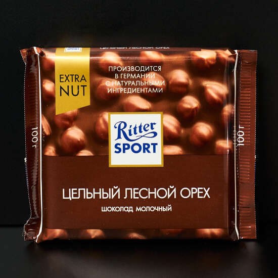 Шоколад Ritter sport молочный Цельный лесной орех