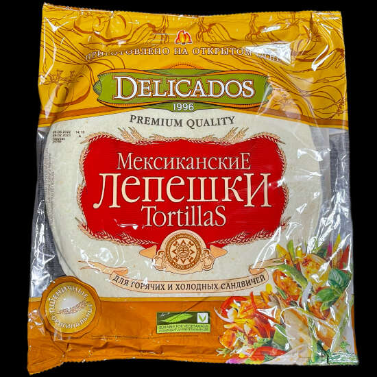 Лепешки Delicados Тортильи мексиканские пшеничные 400г